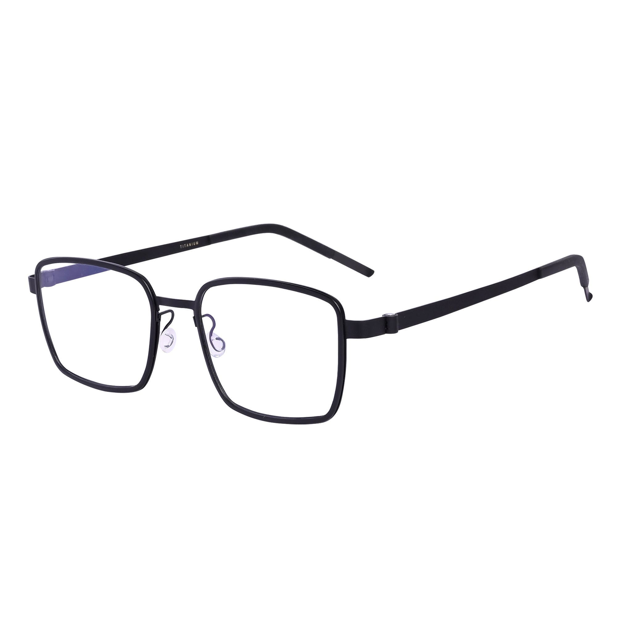 Black Titanium Square Eyeglasses - LG-001 GRBLK