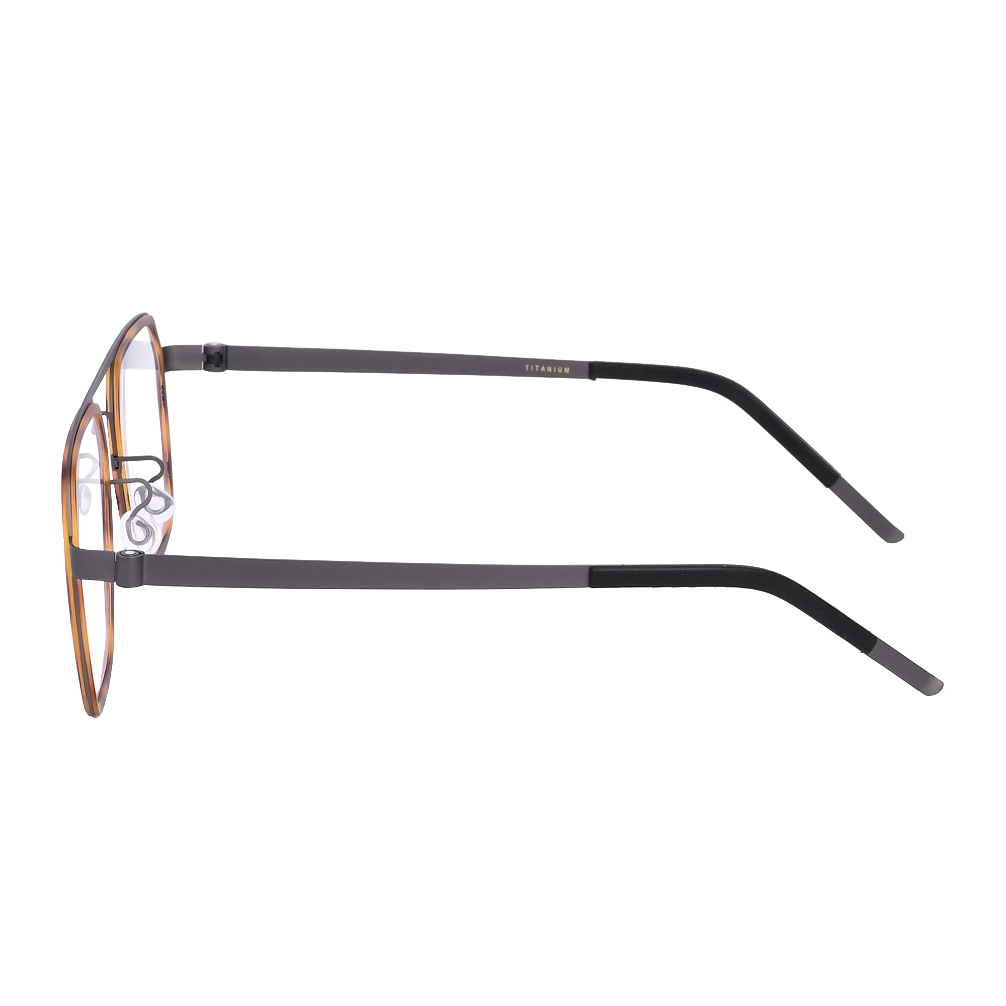 Grey Tortoise Titanium Squares - LG-002 GRTT