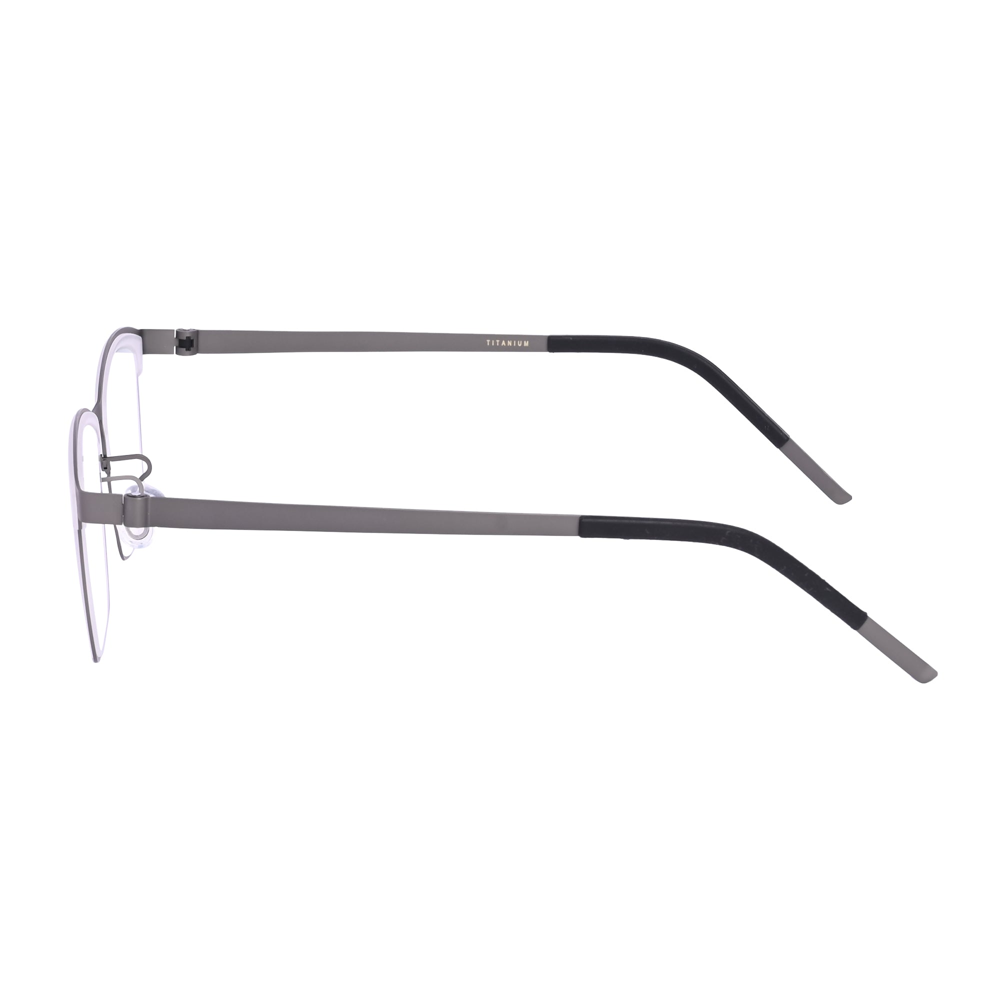 Grey Square Keymount Titanium BLU Eyeglasses - LG-007 GRY