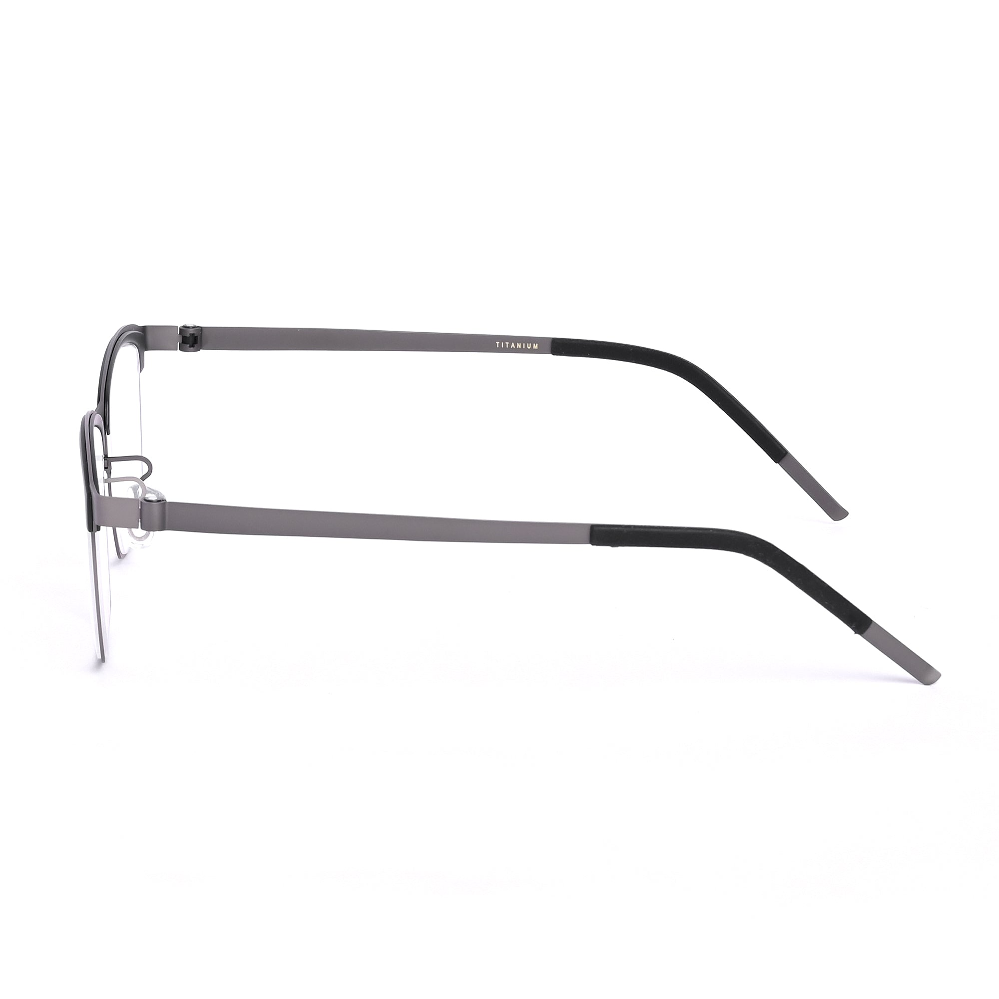 Black & Grey Square Keymount Eyeglasses - LG-007 BLKGR