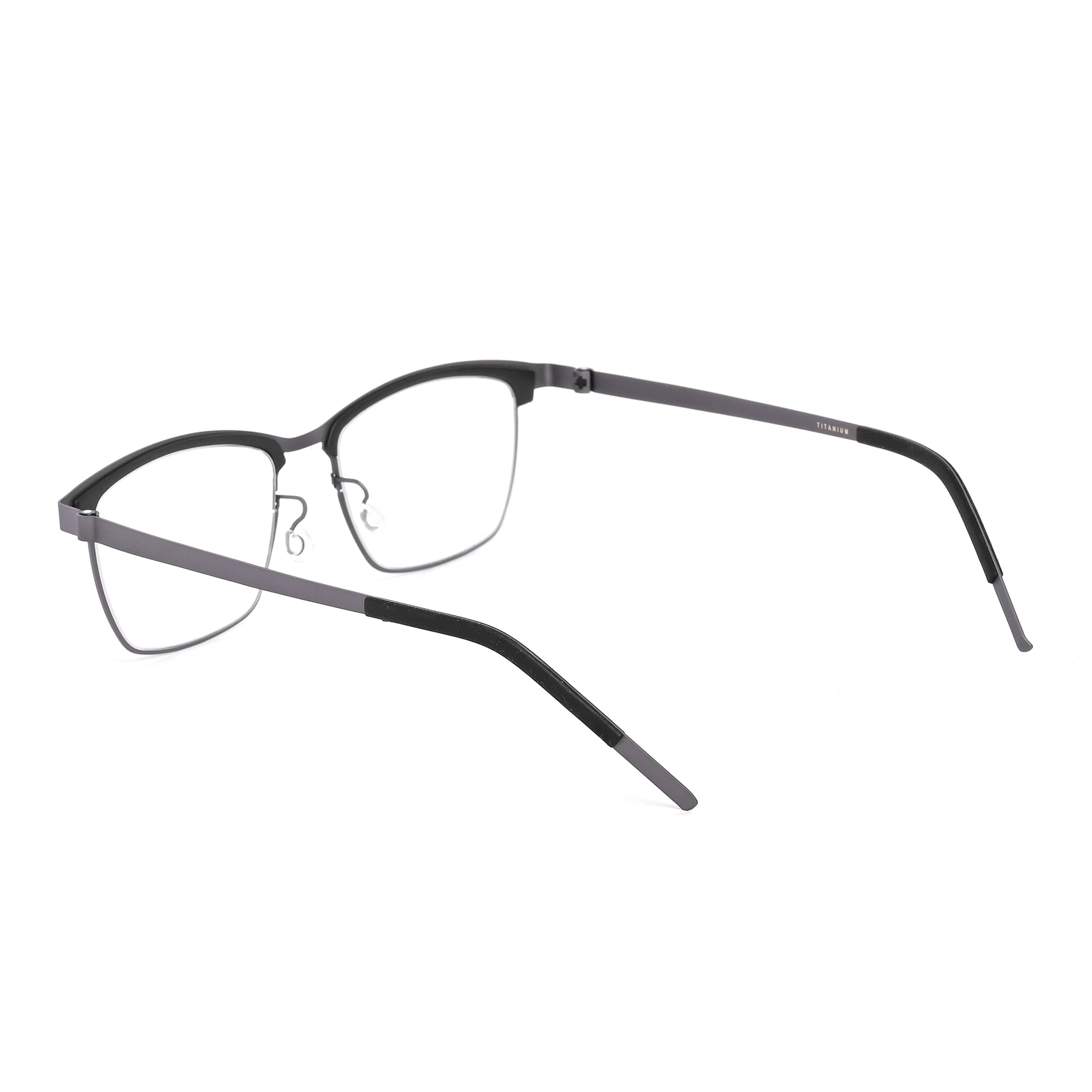Black & Grey Square Keymount Eyeglasses - LG-007 BLKGR