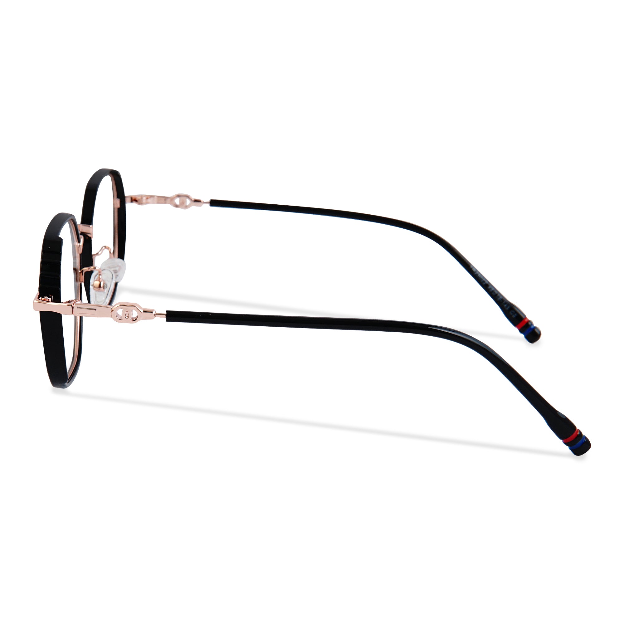 Black Gold Round Keymount Titanium Eyeglasses - LTR23022