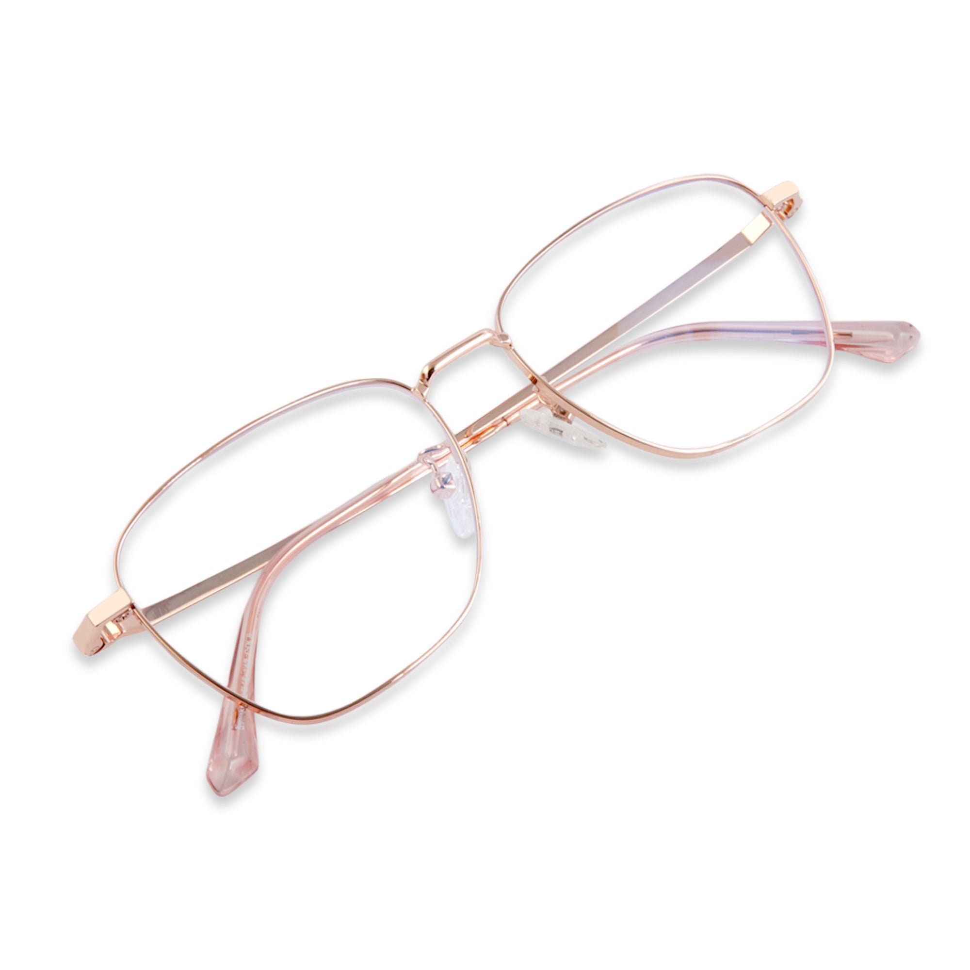 Gold Square Metal Eyeglasses - L51003