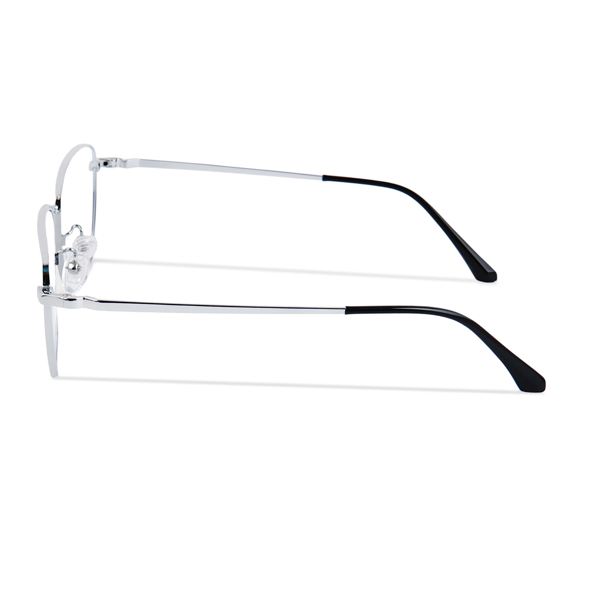 Silver Square Metal Eyeglasses  L51003