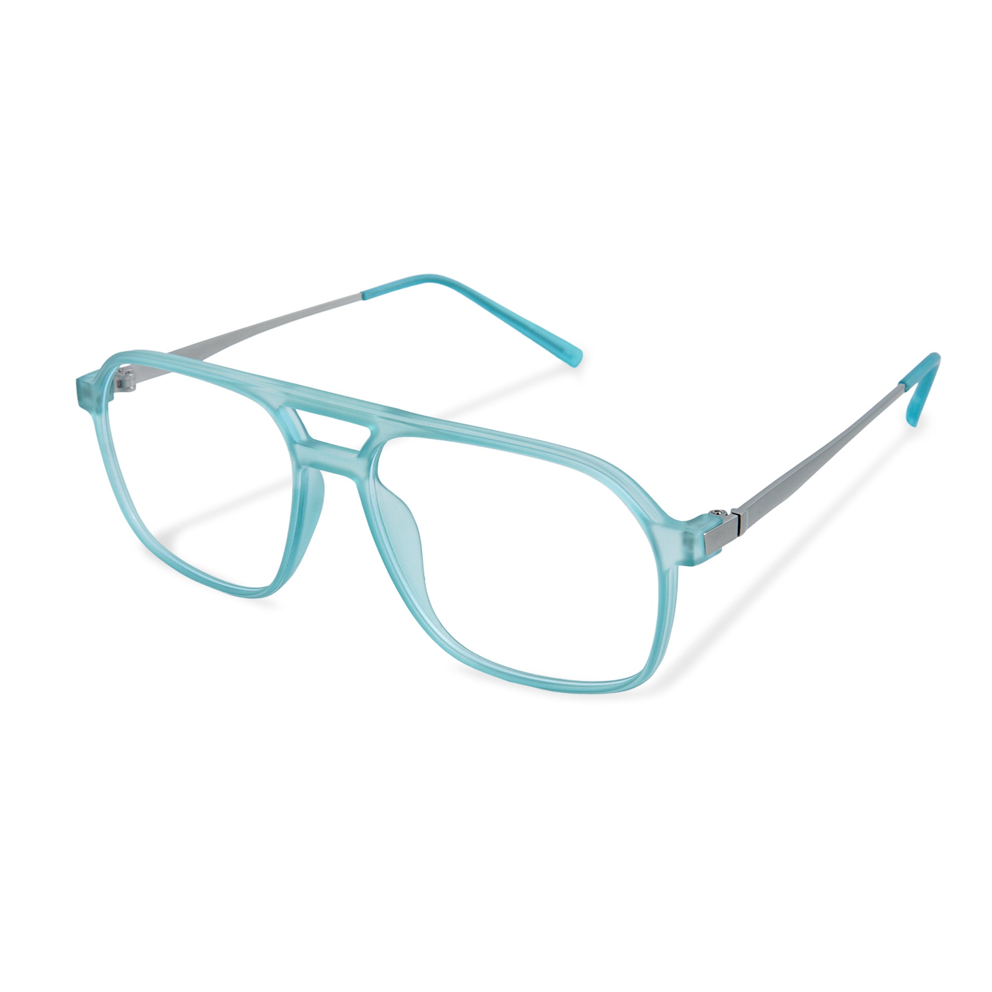 Matte Blue Square Eyeglasses - LP002