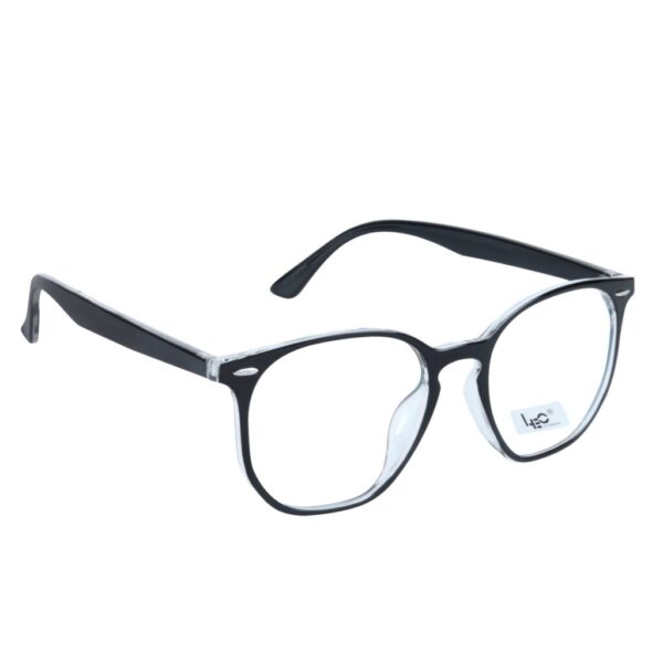 Transparent Black Rimmed Hexagon Eyeglasses - L106-C11