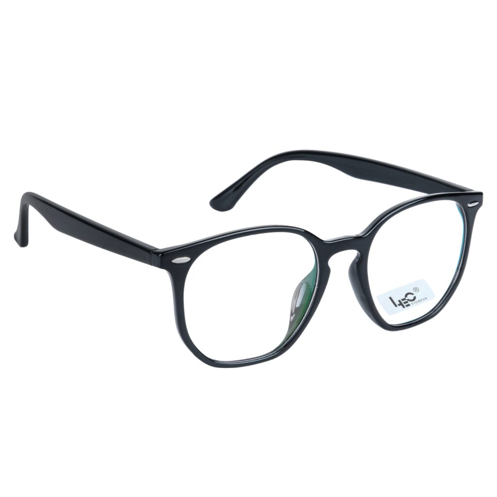 Black Hexagon Rimmed Eyeglasses - L106 c2