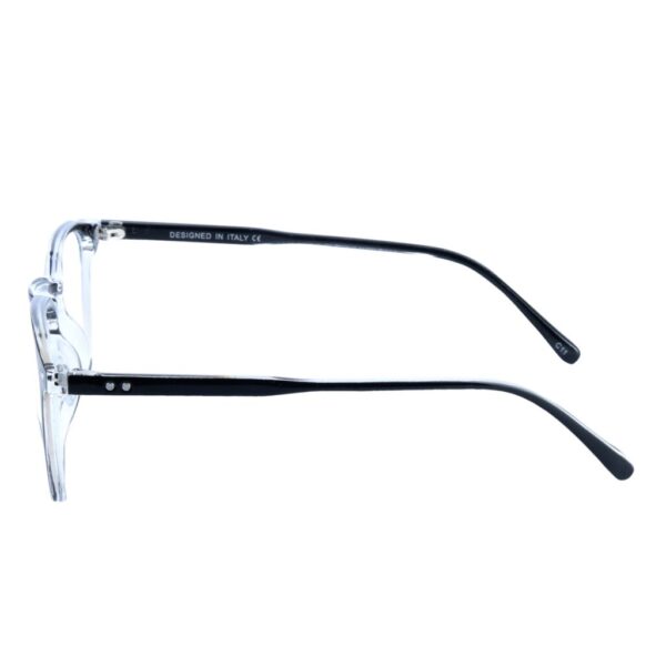 Transparent Black Hexagon Rimmed Eyeglasses - L110-C11