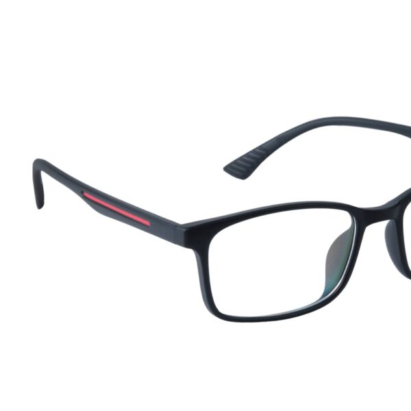 Black & Red Rimmed Square Eyeglasses - L103-C12BR