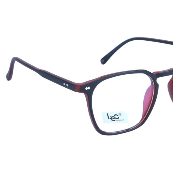Black & Red Hexagon Rimmed Eyeglasses - L110-C7