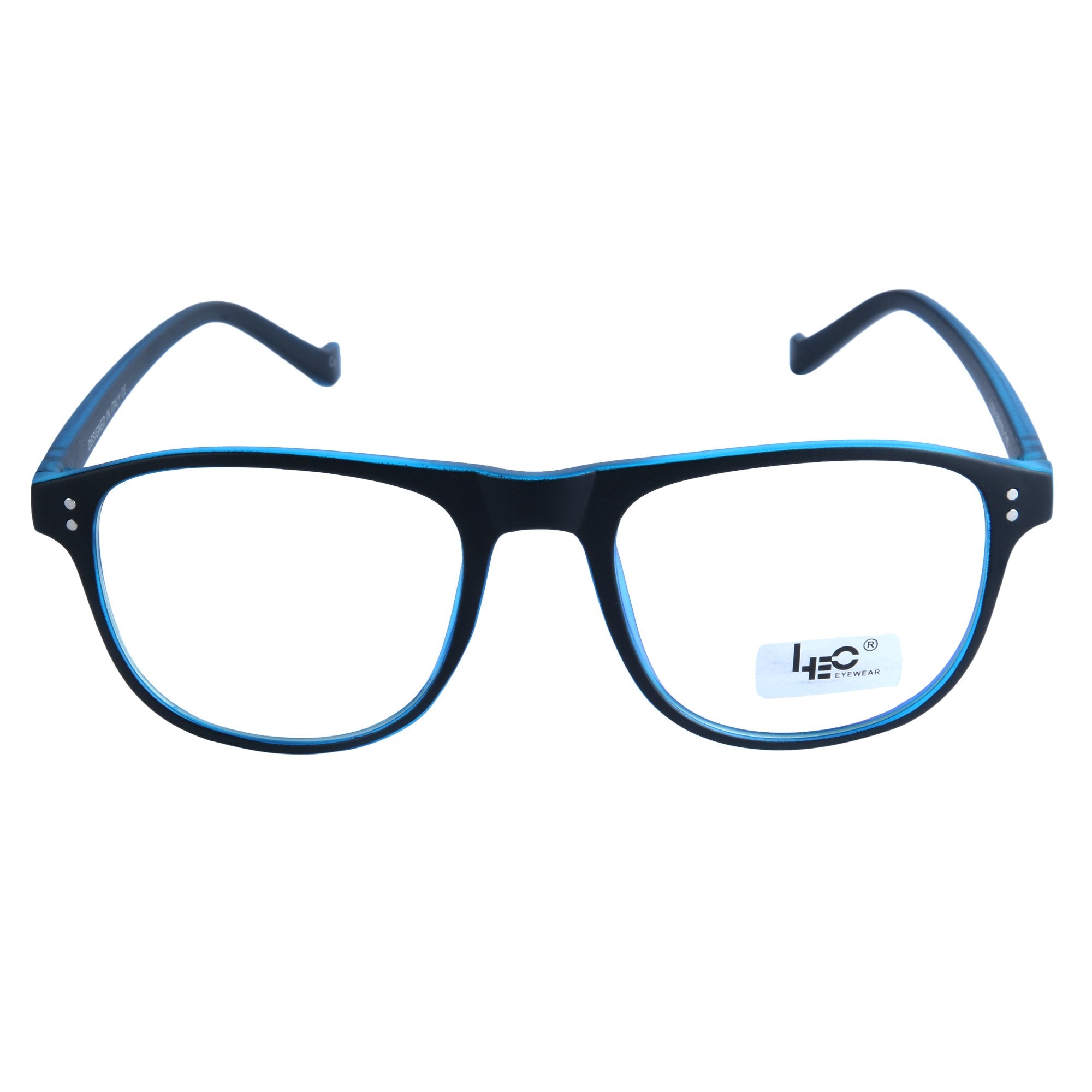Black & Blue Square Reading Eyeglasses – L109 C4