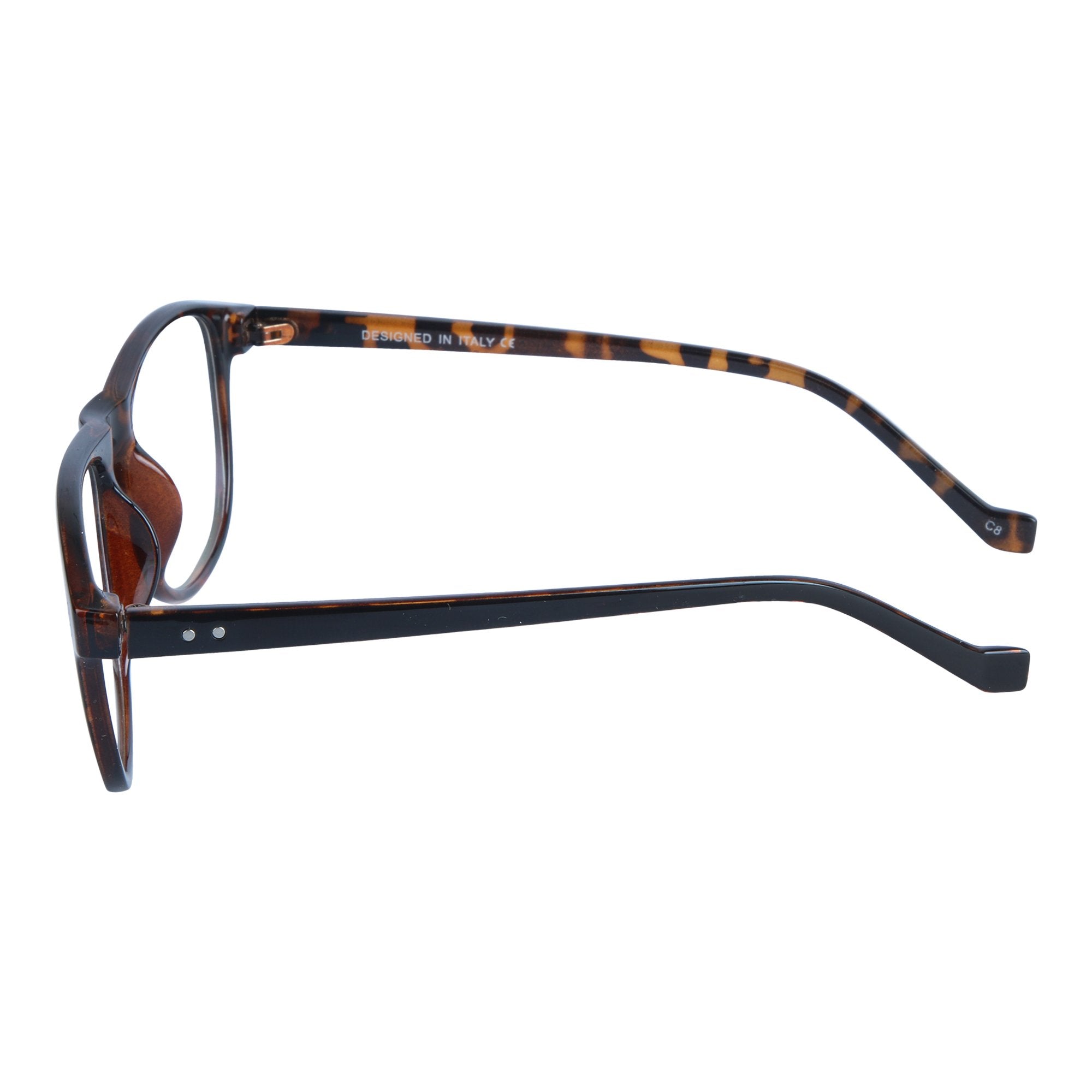 Demi Brown Square Reading Eyeglasses – L109 C8