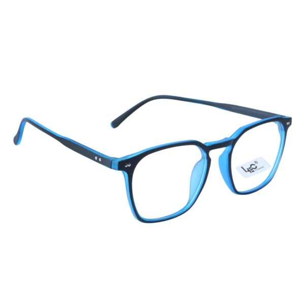 Black & Blue Hexagon Rimmed Eyeglasses - L110-C4