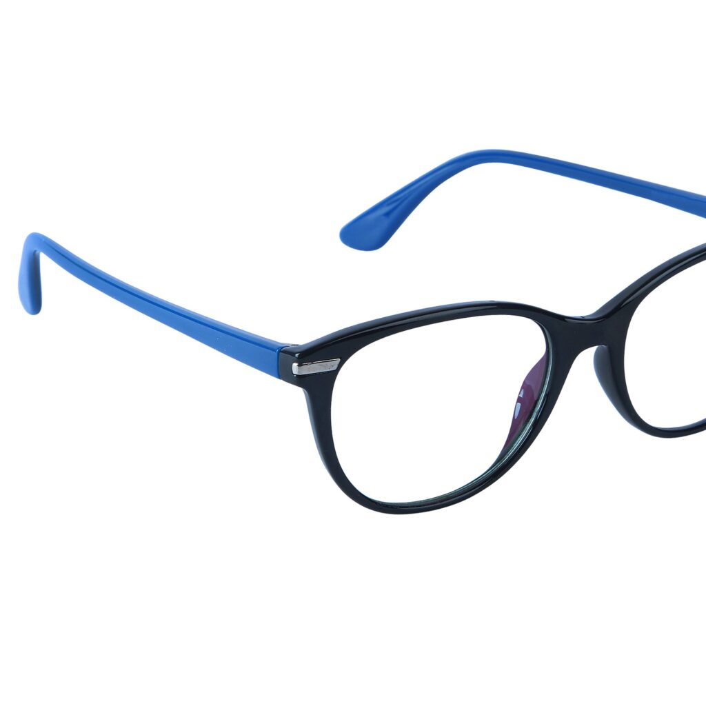 Black & Blue Cateye Rimmed Eyeglasses - L2116 C4