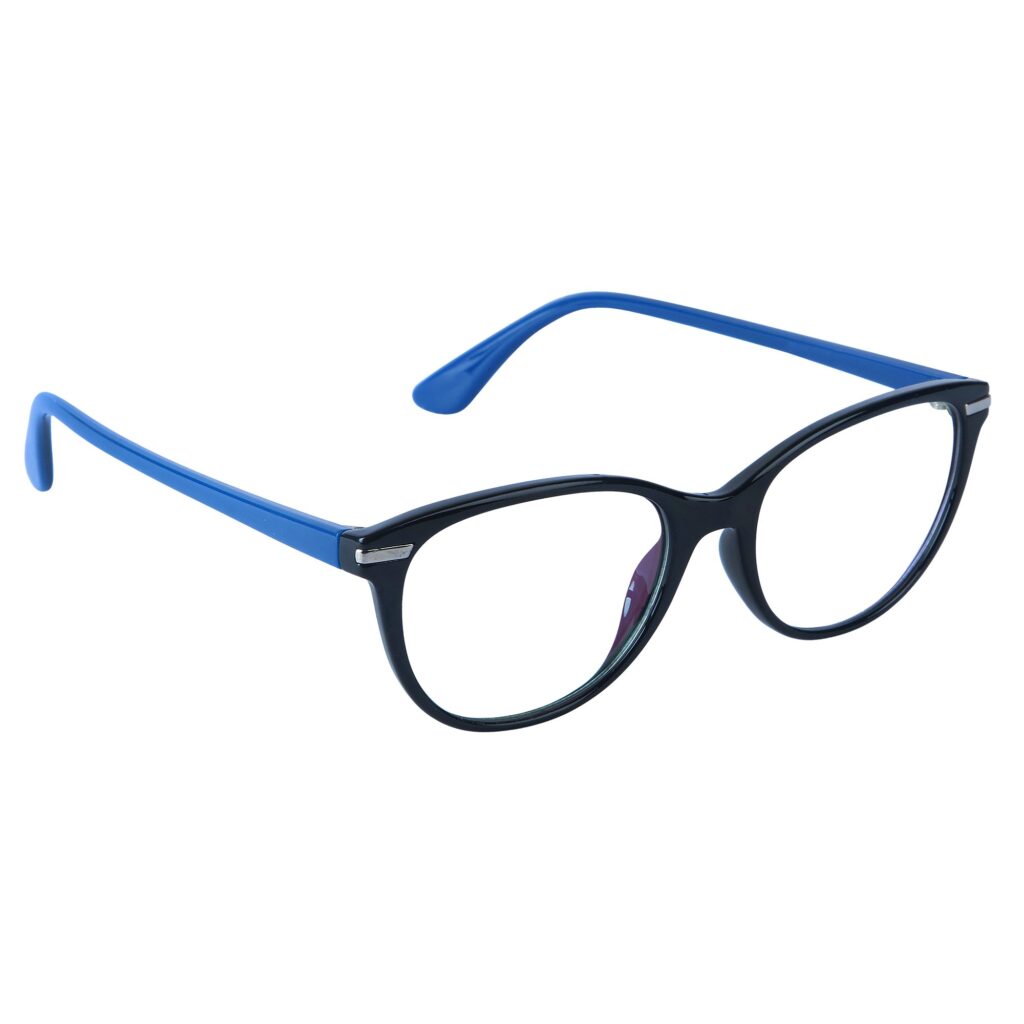 Black & Blue Cateye Rimmed Eyeglasses - L2116 C4