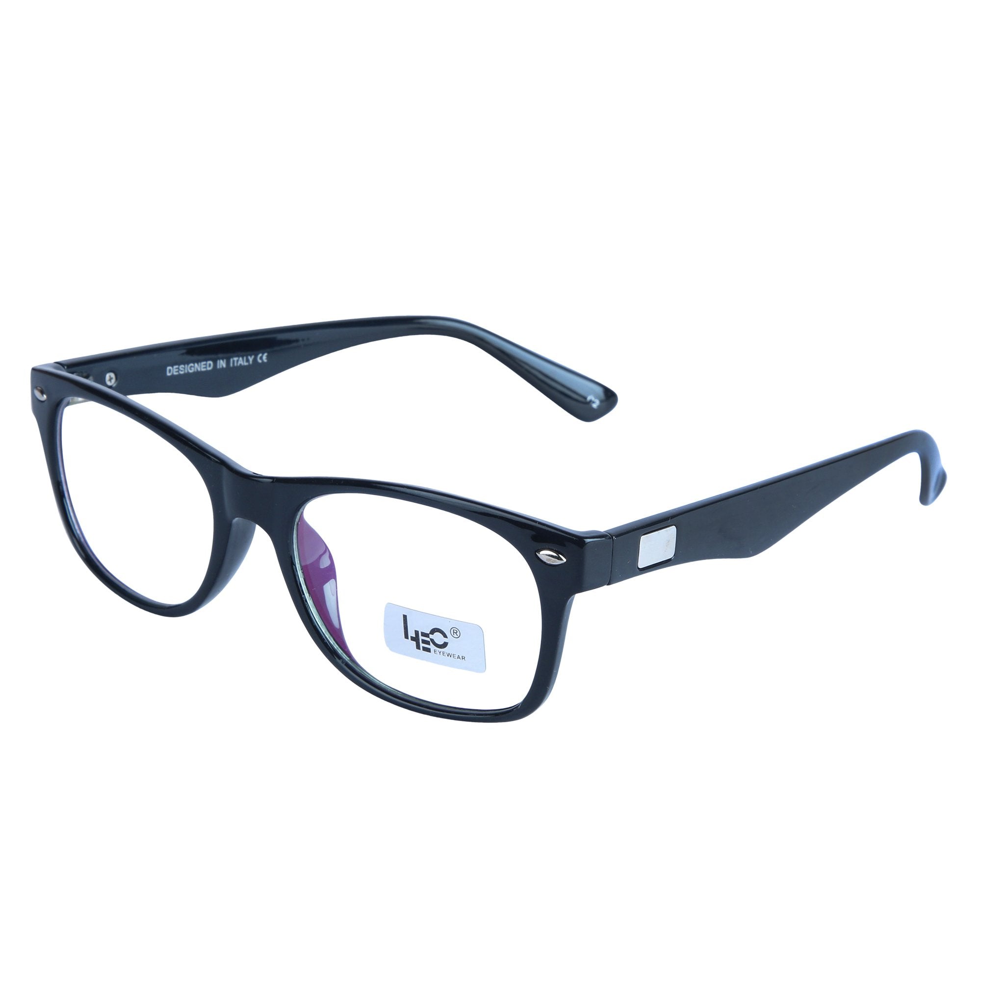 Black Wayfarer Rimmed Eyeglasses - L3108-C2