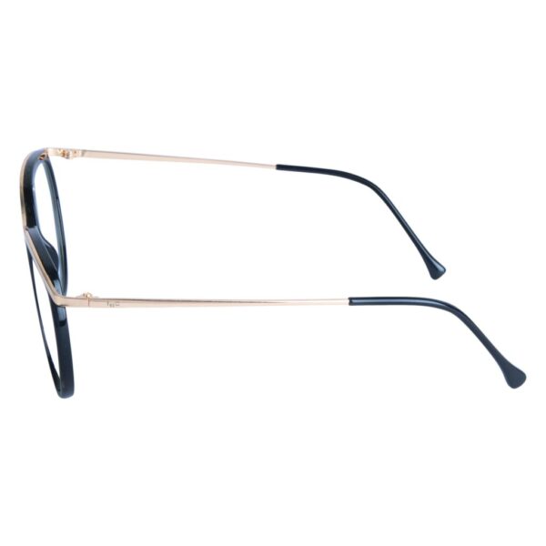 Black & Gold Rimmed Round Eyeglasses - L-1544BG
