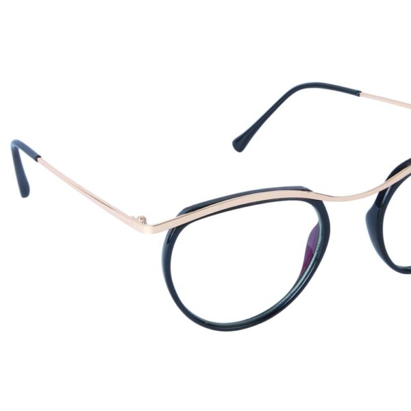 Black & Gold Rimmed Round Eyeglasses - L-1544BG
