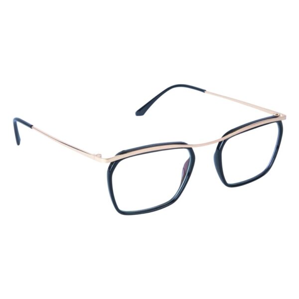 Gold & Black Square Rimmed Eyeglasses - L1543