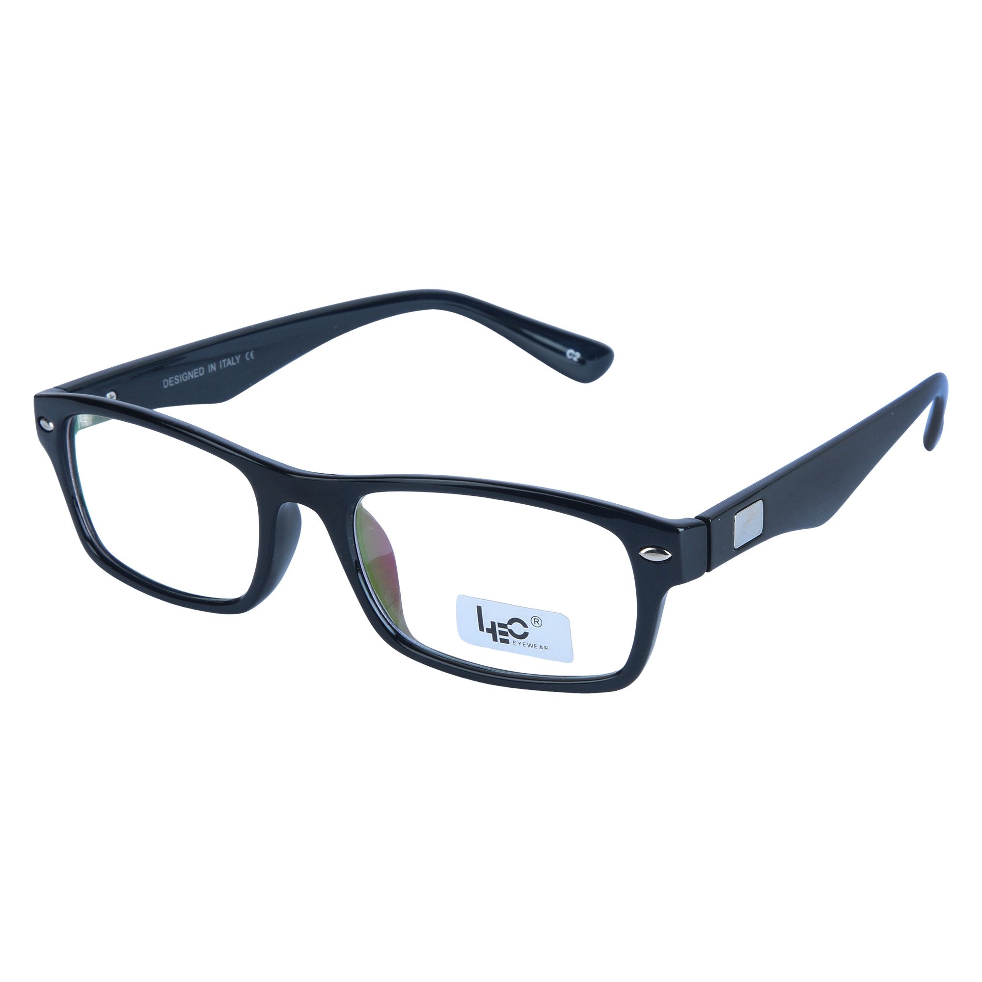Black Wayfarer Rimmed Eyeglasses - L3109-C2