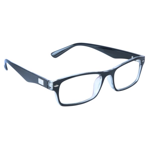 Transparent & Black Wayfarer Rimmed Eyeglasses - L3109-C11