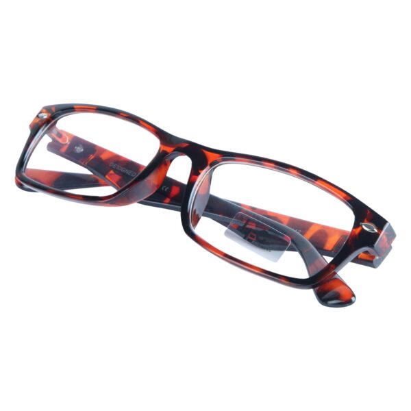 Transparent & Brown Wayfarer Rimmed Eyeglasses - L3109-C6