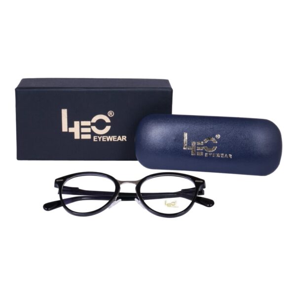 Black & Silver Cateye Rimmed Eyeglasses - L2758