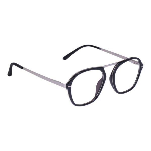 Black & Silver Square Rimmed Eyeglasses - L2846