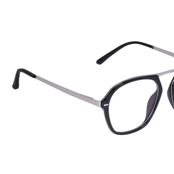 Black & Silver Square Rimmed Eyeglasses - L2846