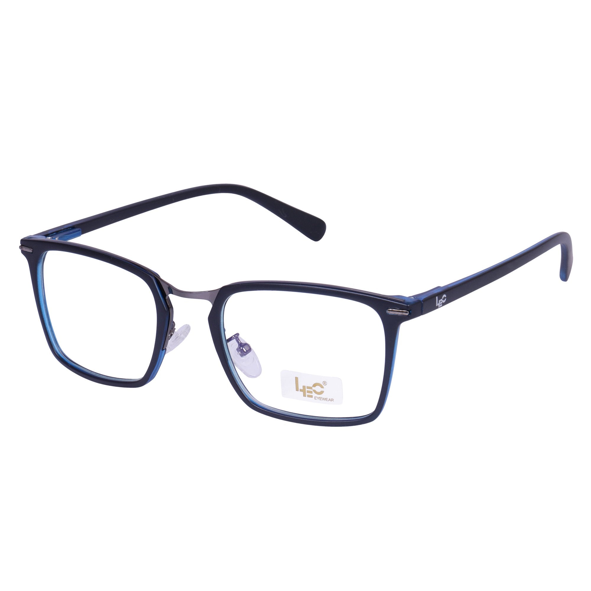 Black & Blue Square Rimmed Eyeglasses - L2755