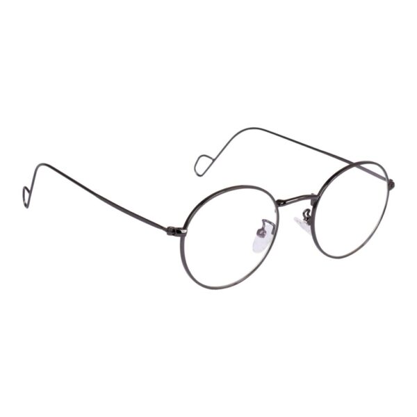 Grey Round Metal Eyeglasses - L3057