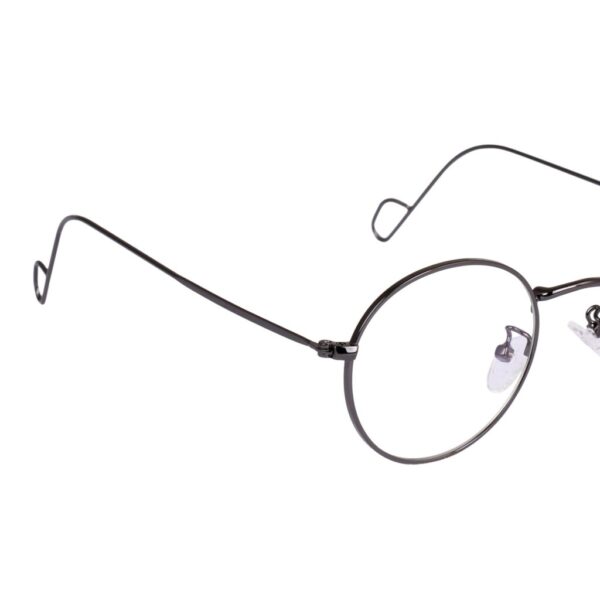Grey Round Metal Eyeglasses - L3057