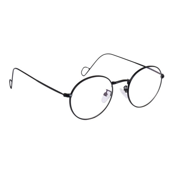 Black Round Metal Eyeglasses - L3057