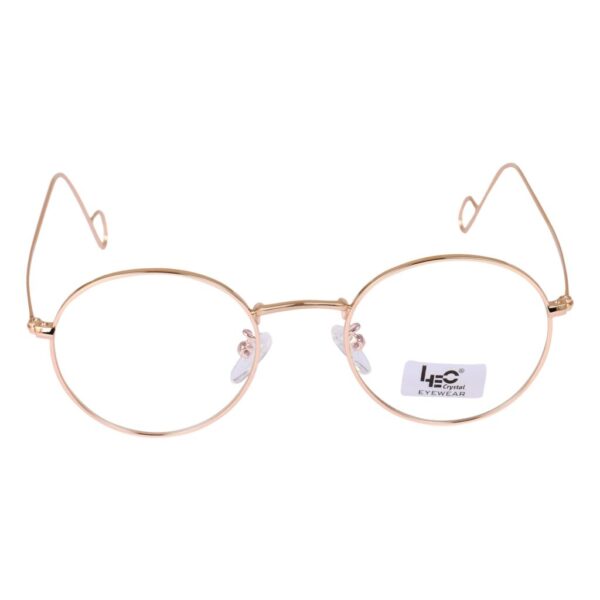 Gold Round Metal Eyeglasses - L3057