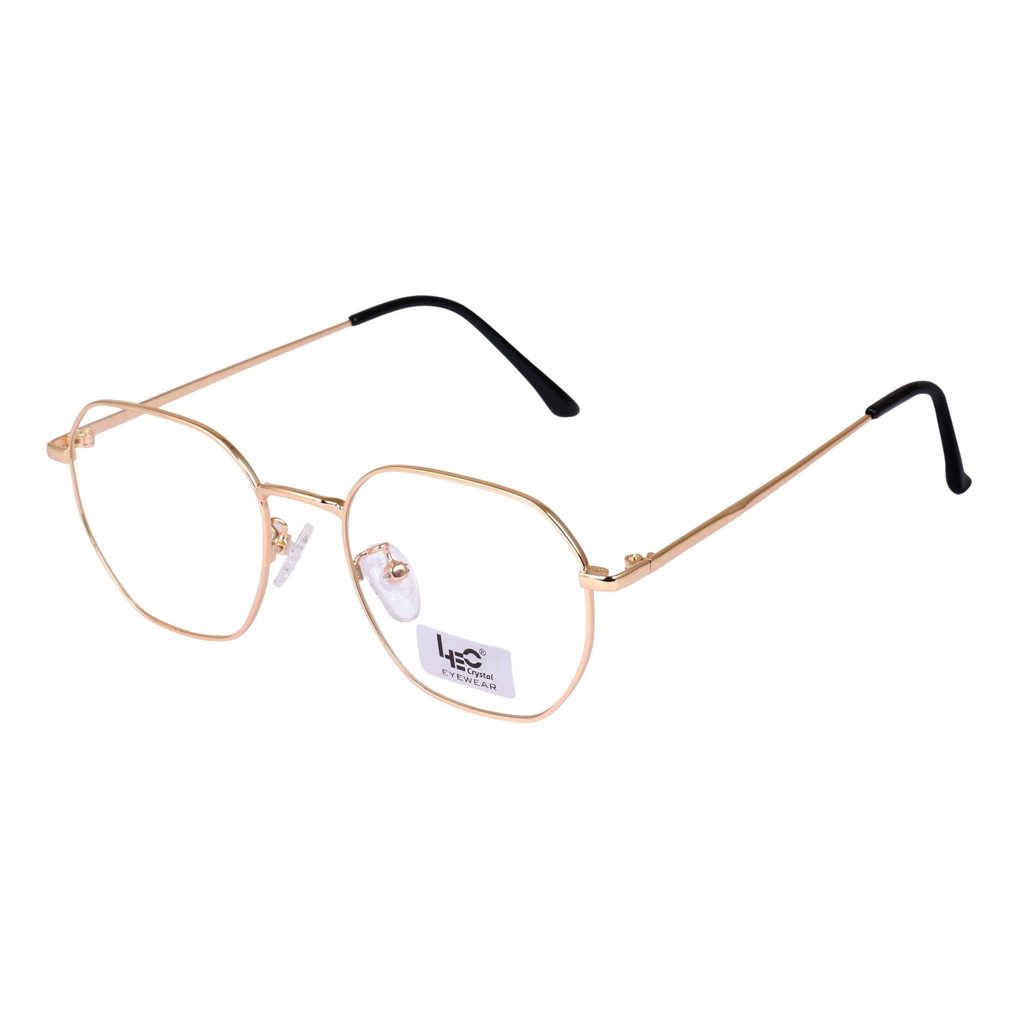 Gold Hexagon Metal Eyeglasses - L3143