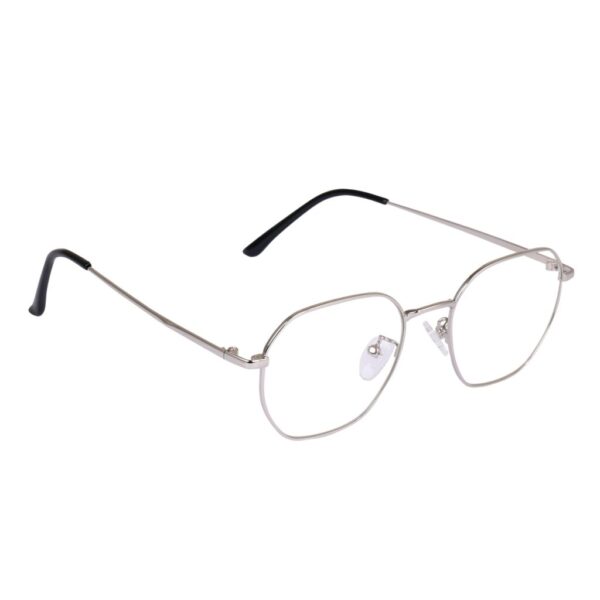 Silver Hexagon Metal Eyeglasses - L3143
