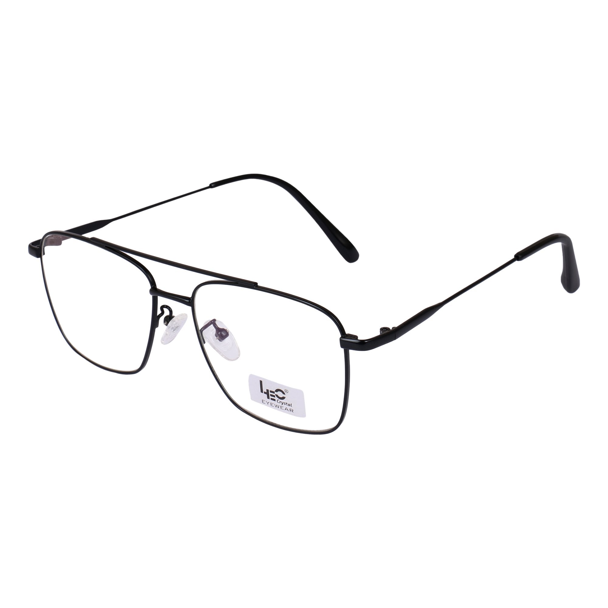Black Square Metal Eyeglasses - L3076
