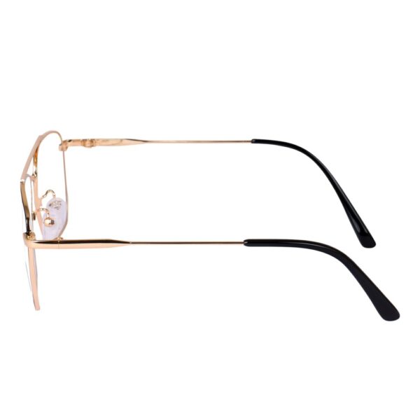 Black & Gold Square Metal Eyeglasses - L3076