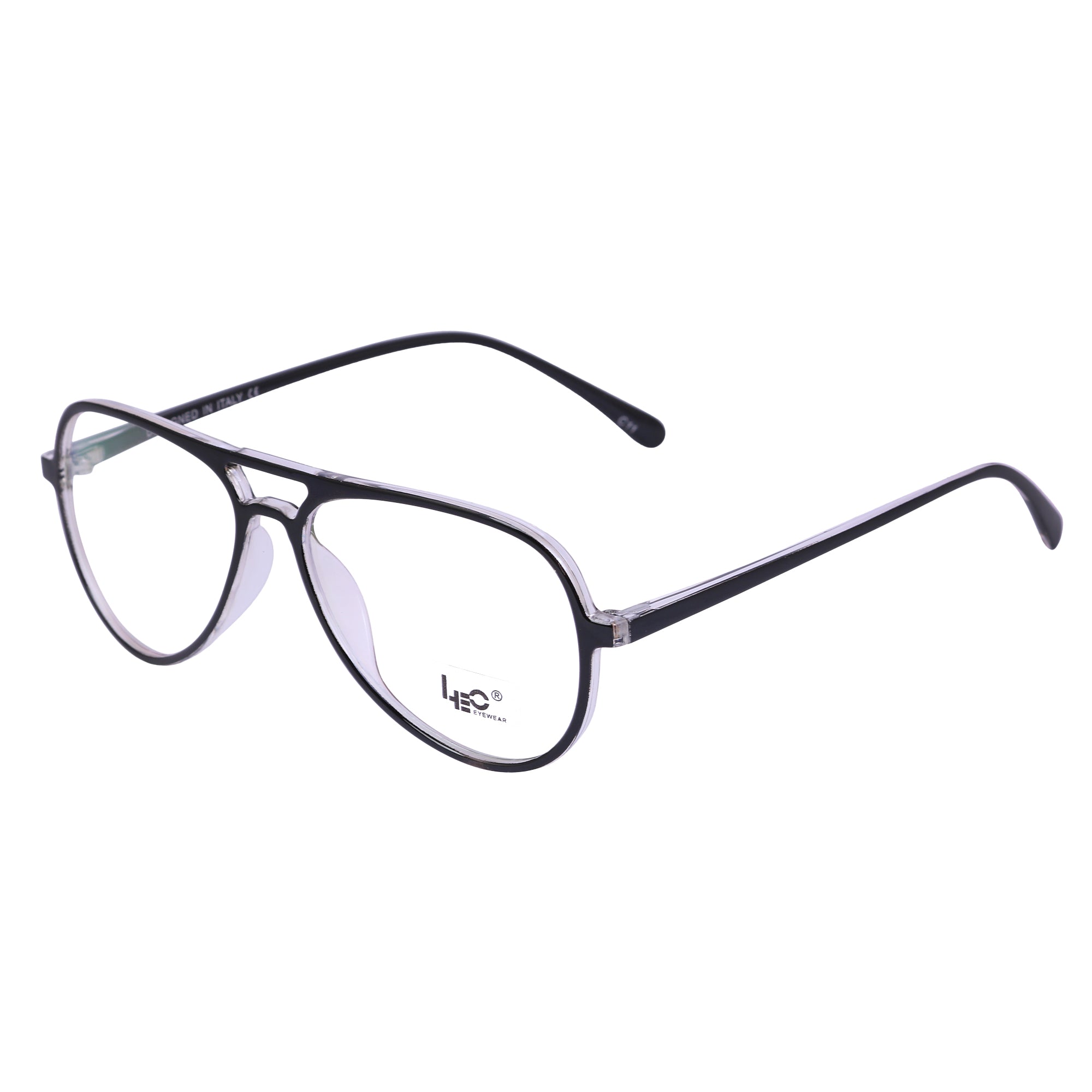 Black & White Rimmed Aviator Eyeglasses - L2788-C11