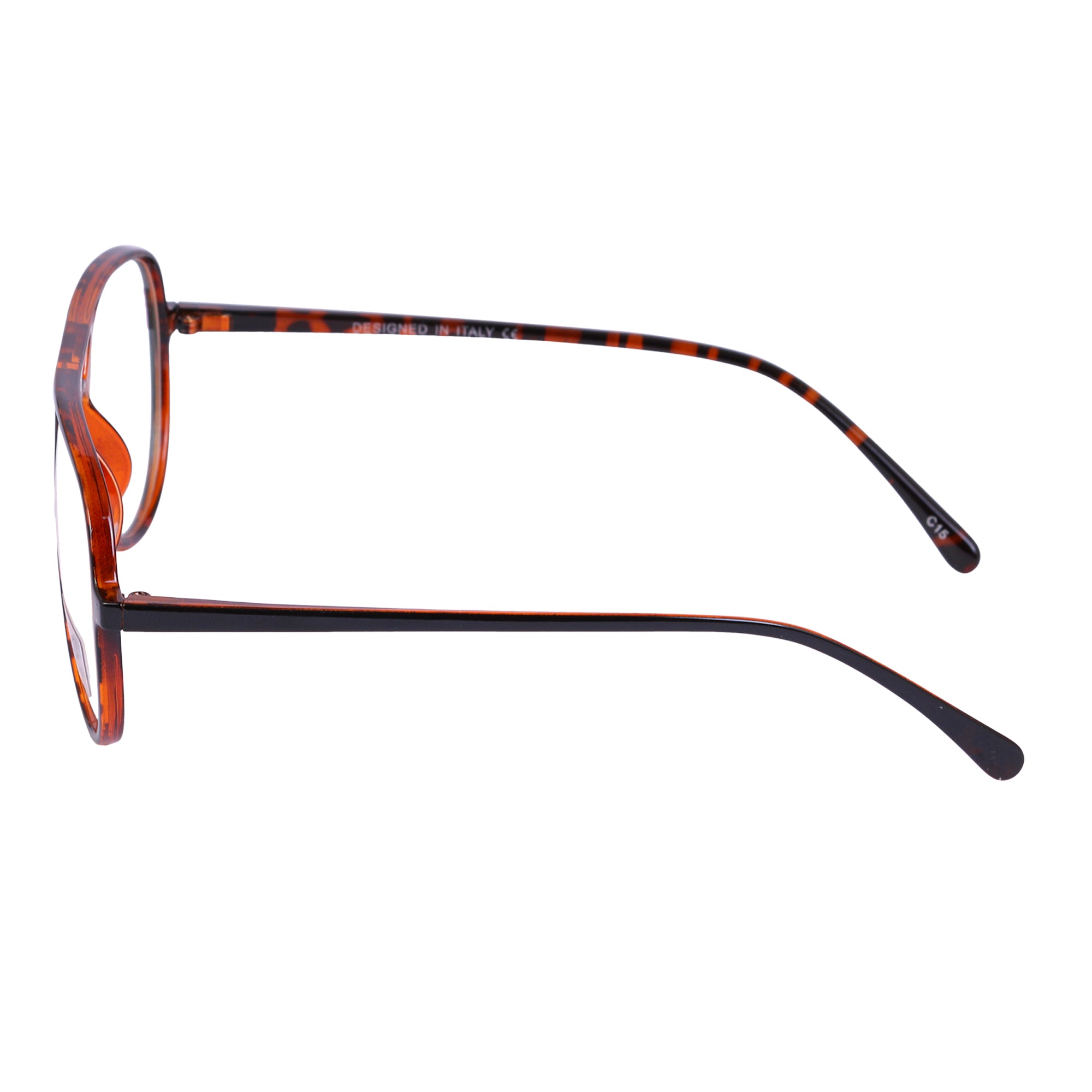 Demi Brown Rimmed Aviator Eyeglasses - L2788-C15