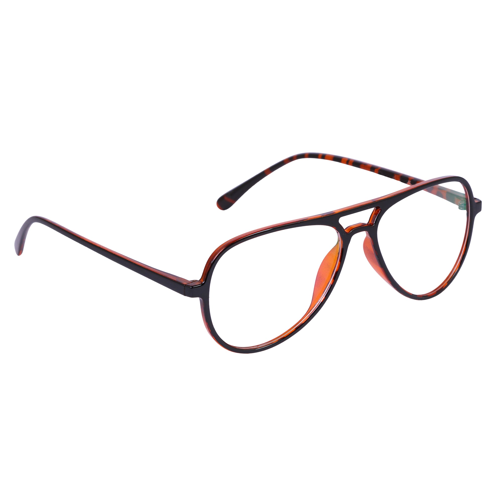 Demi Brown Rimmed Aviator Eyeglasses - L2788-C15