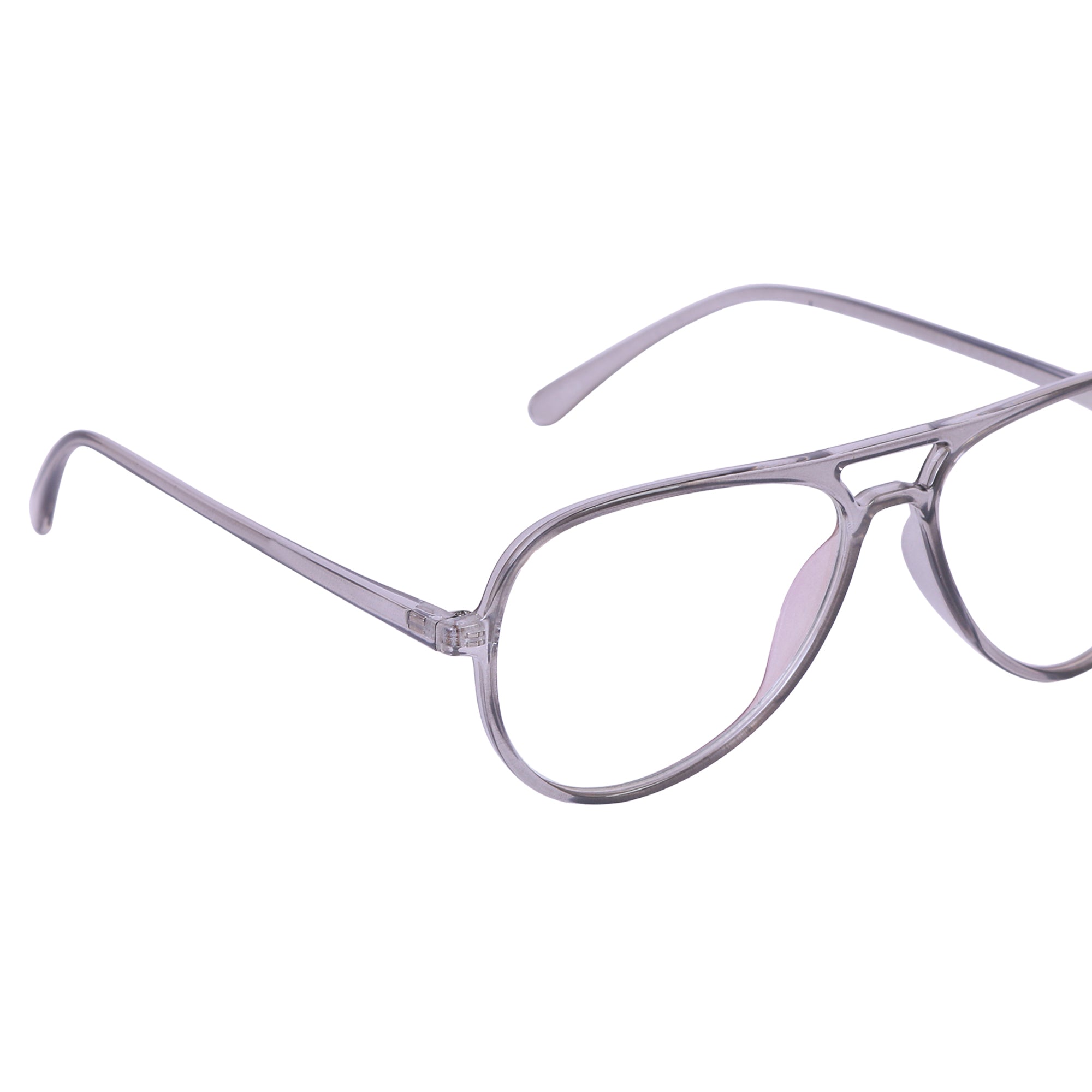 Transparent Grey Rimmed Aviator Eyeglasses - L2788-C31