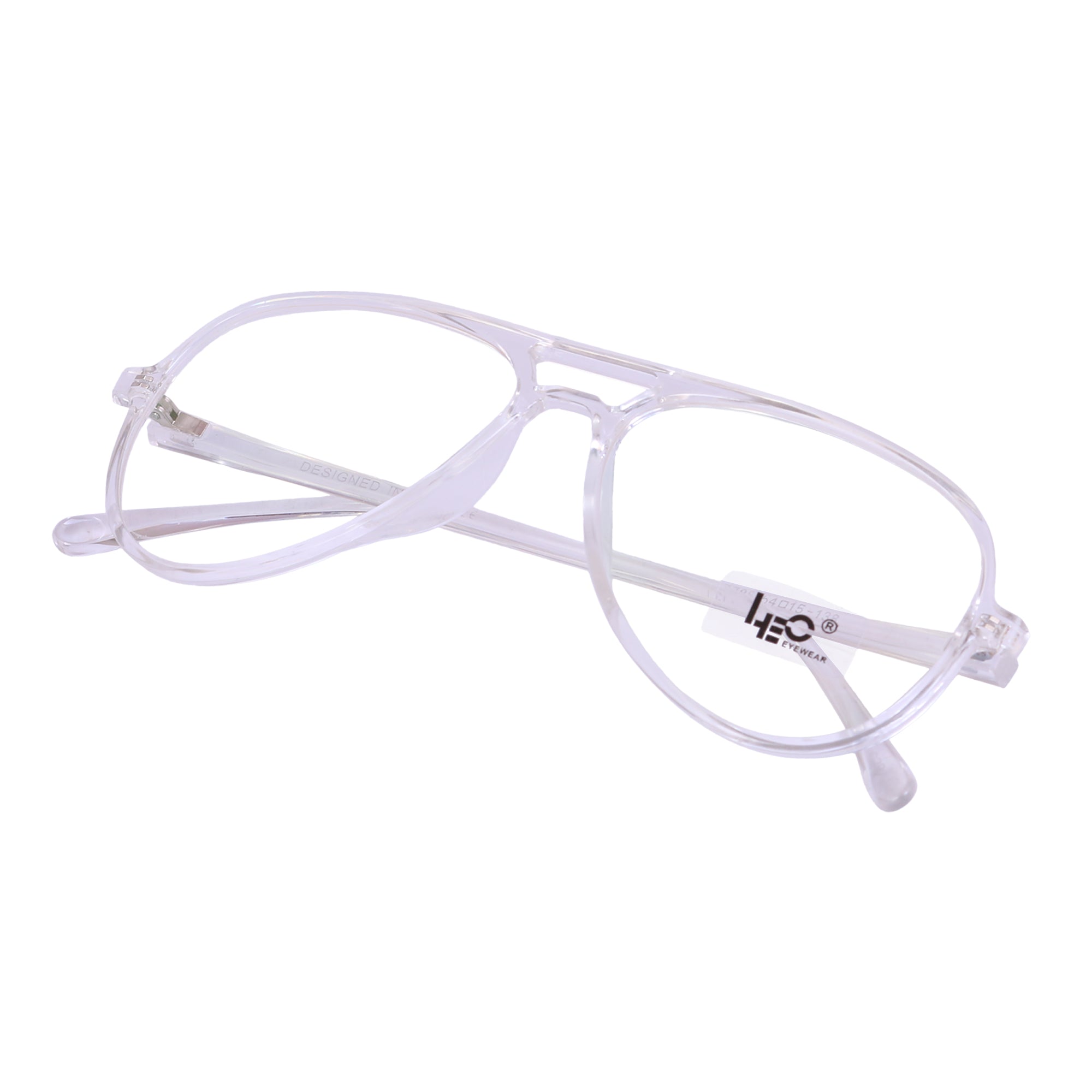 Transparent White Rimmed Aviator Eyeglasses - L2788-C29