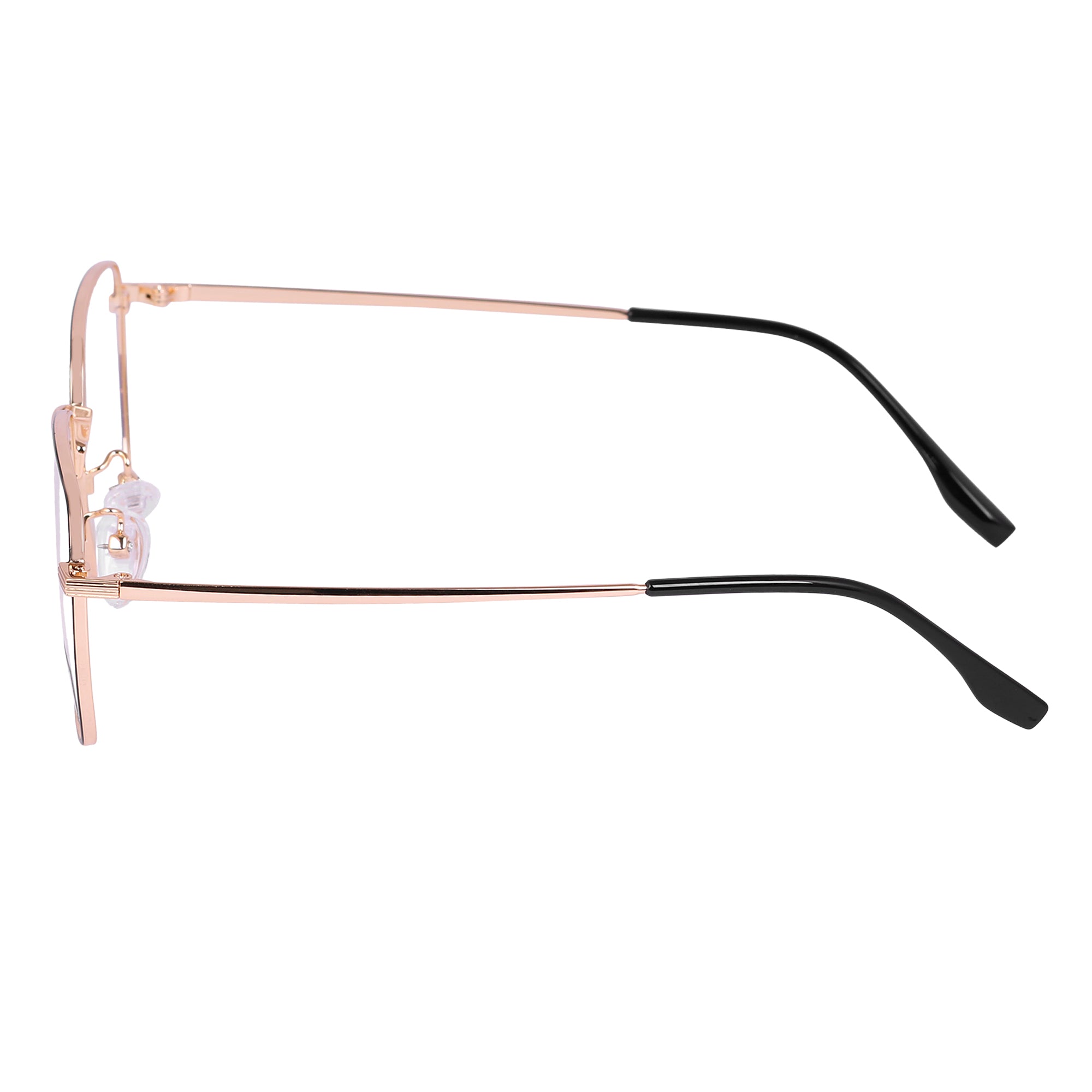 Black & Gold Rimmed Square Metal Eyeglasses - L35006