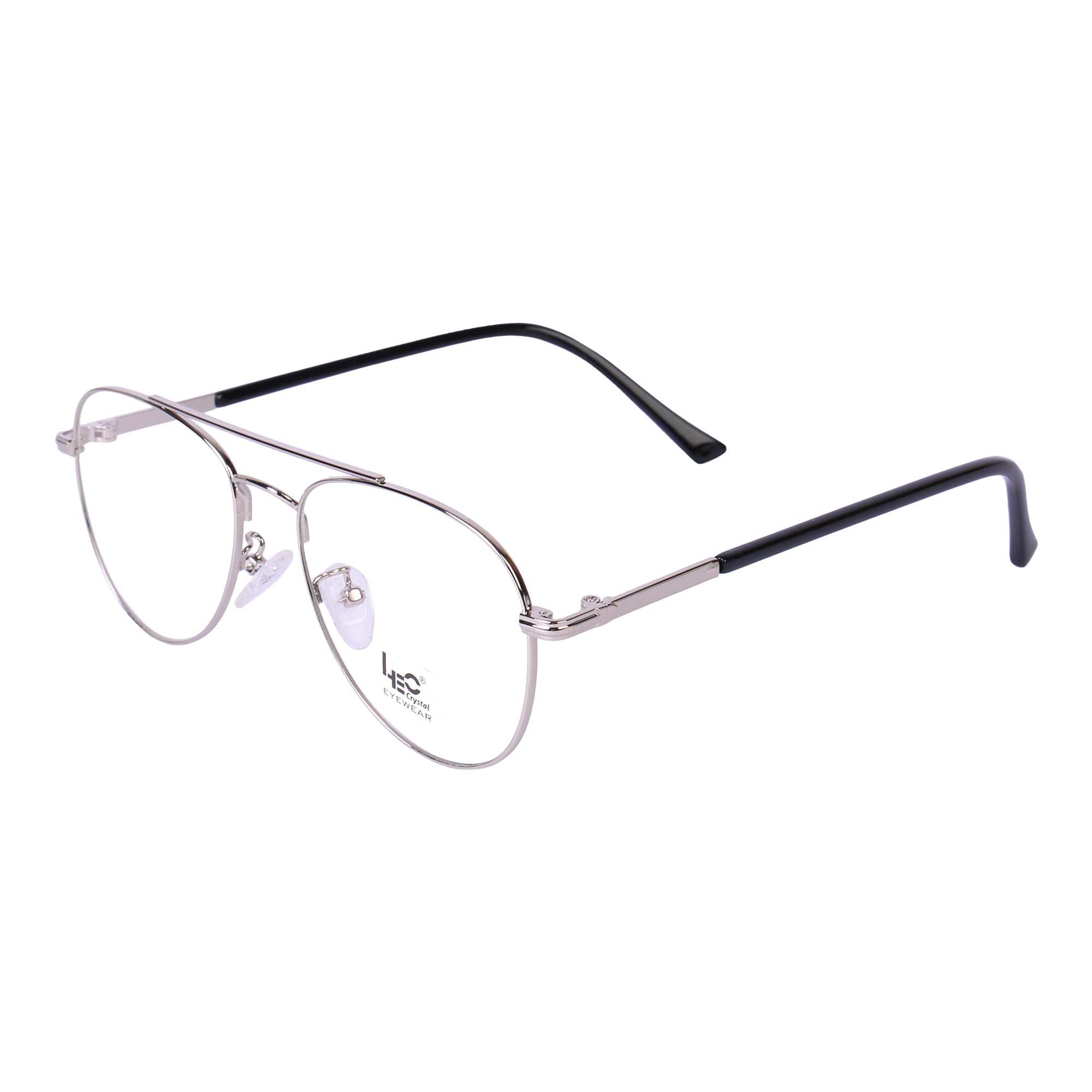 Silver Aviator Metal Eyeglasses - L3195