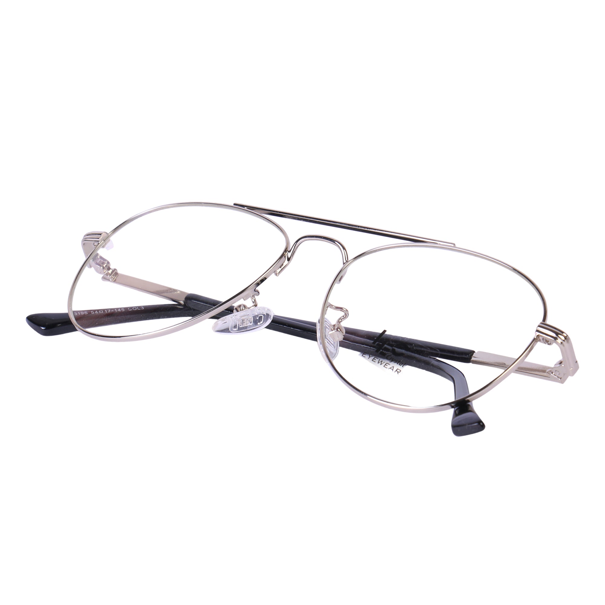 Silver Aviator Metal Eyeglasses - L3195