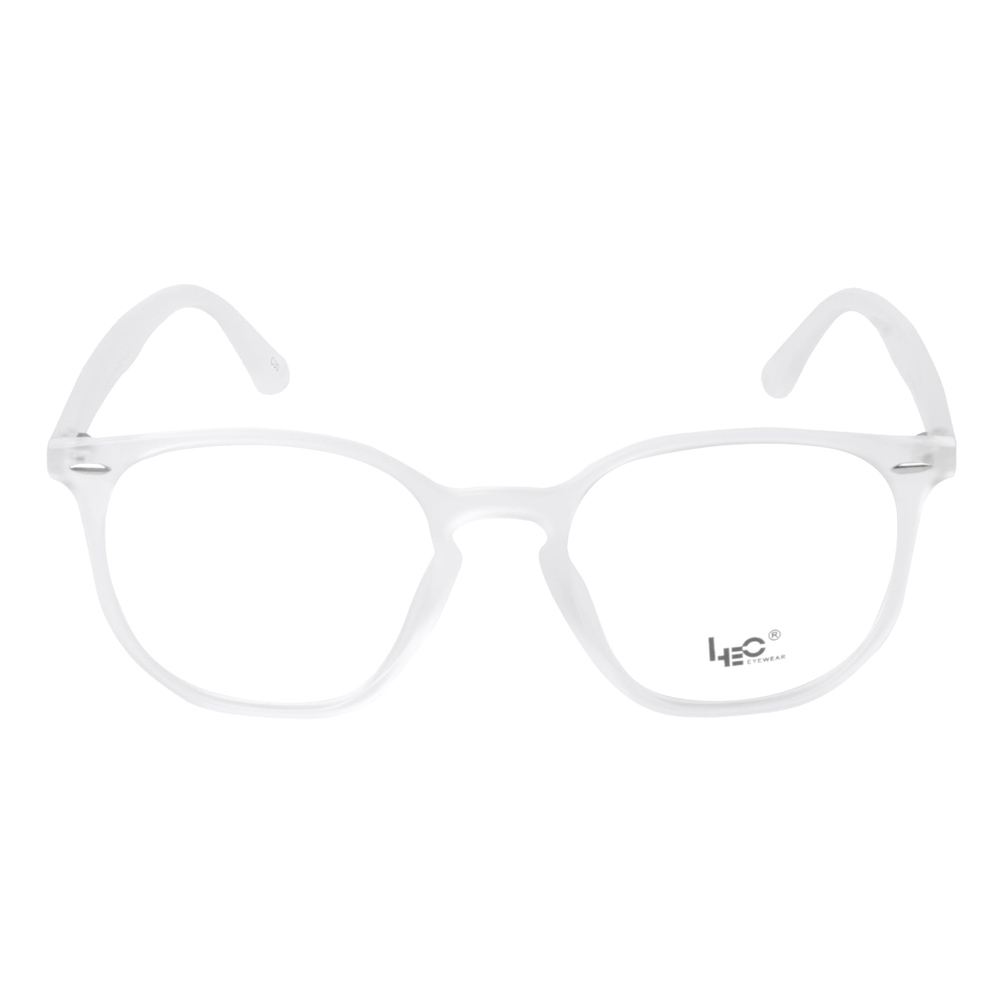 Matte Transparent Hexagon Unisex Eyeglasses - L106-C30
