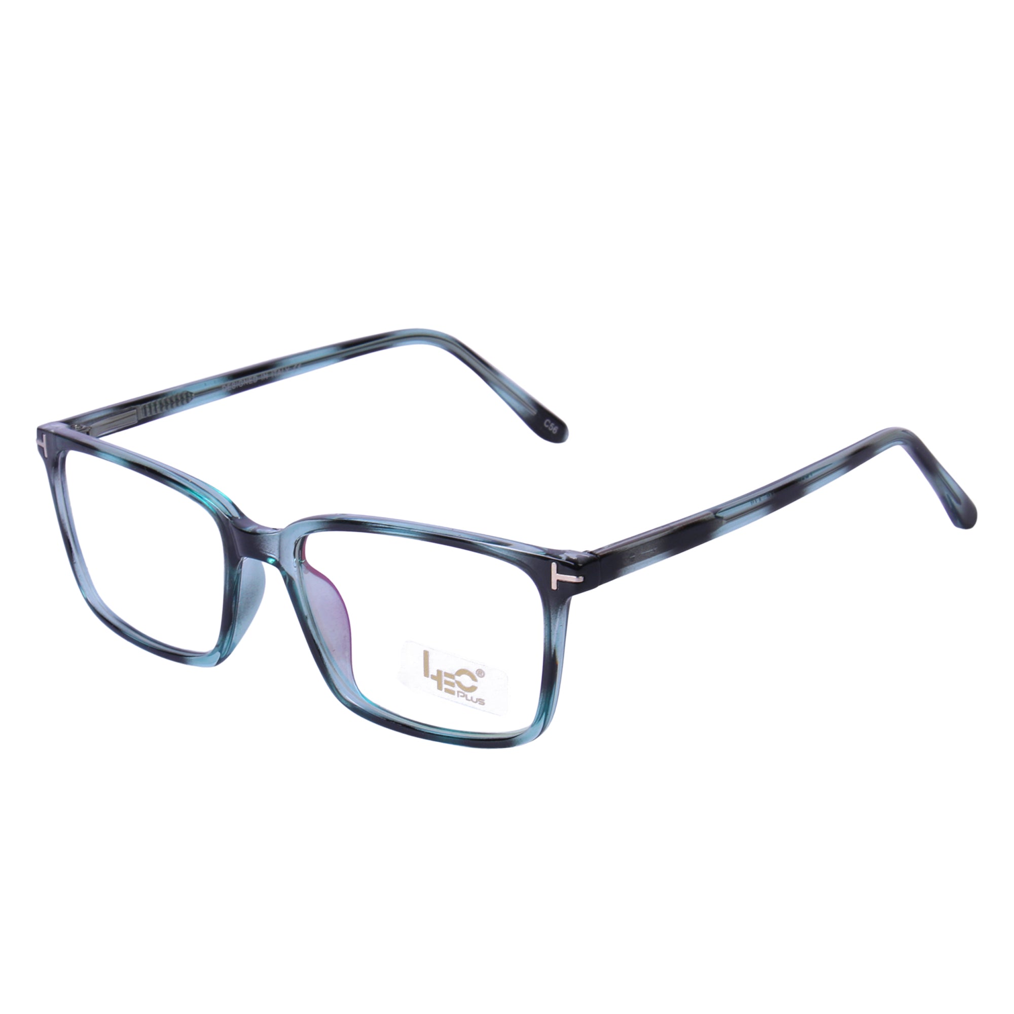 Blue Tortoise Square Eyeglasses - LP80108 C56