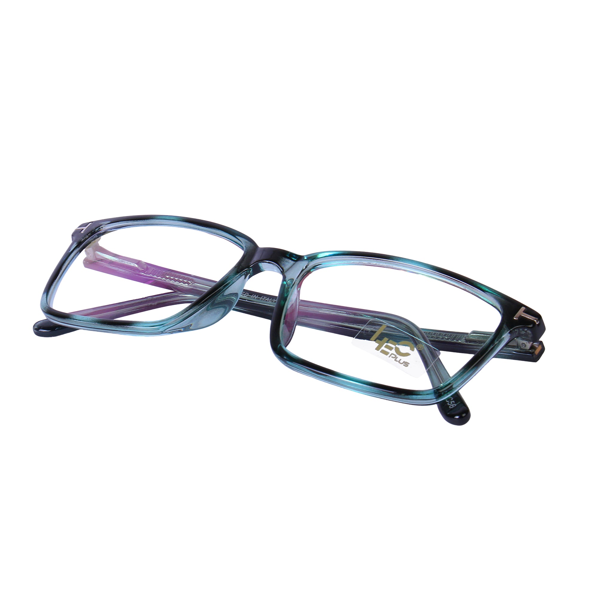 Blue Tortoise Square Eyeglasses - LP80108 C56