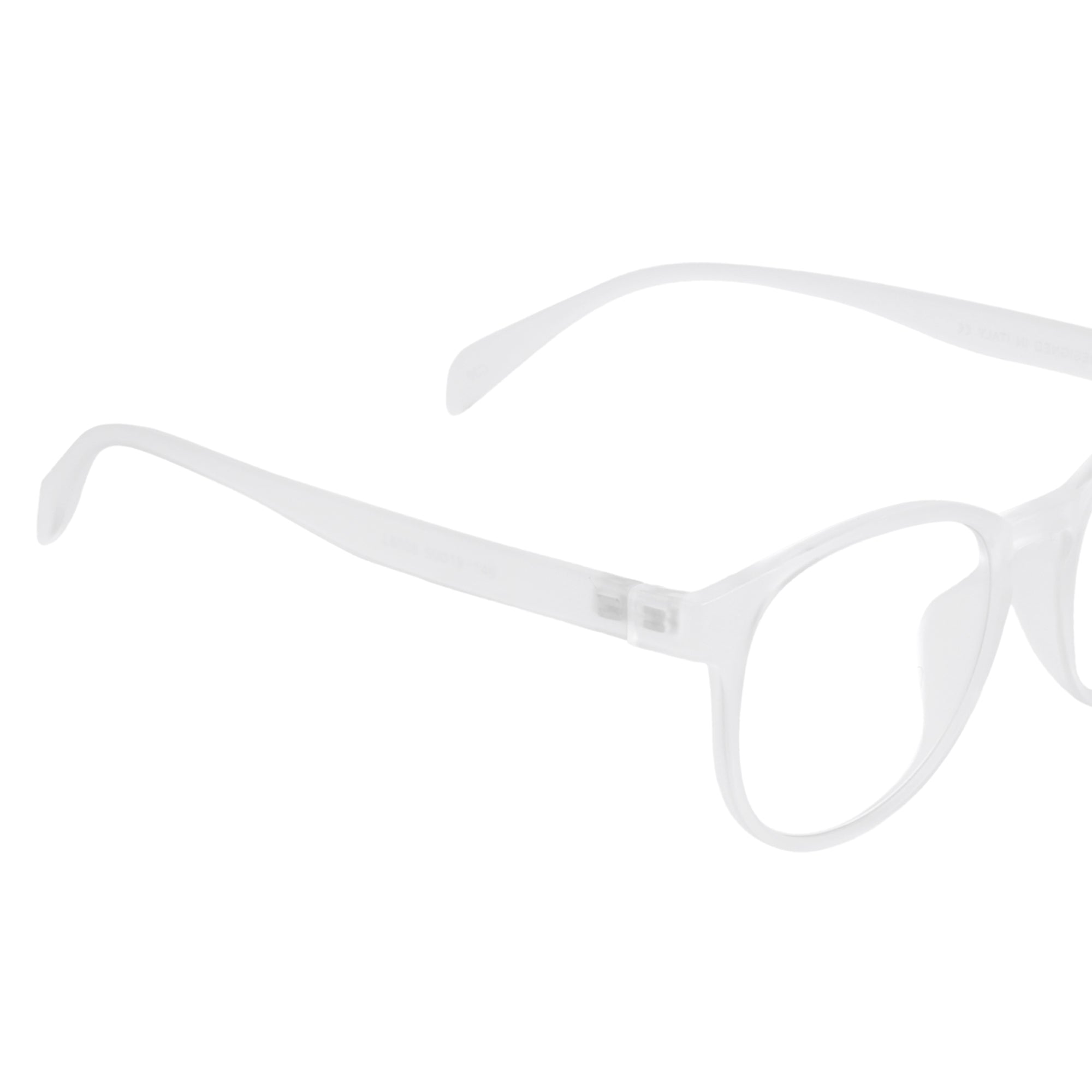 Matte Transparent Round Eyeglasses - L6006 C30
